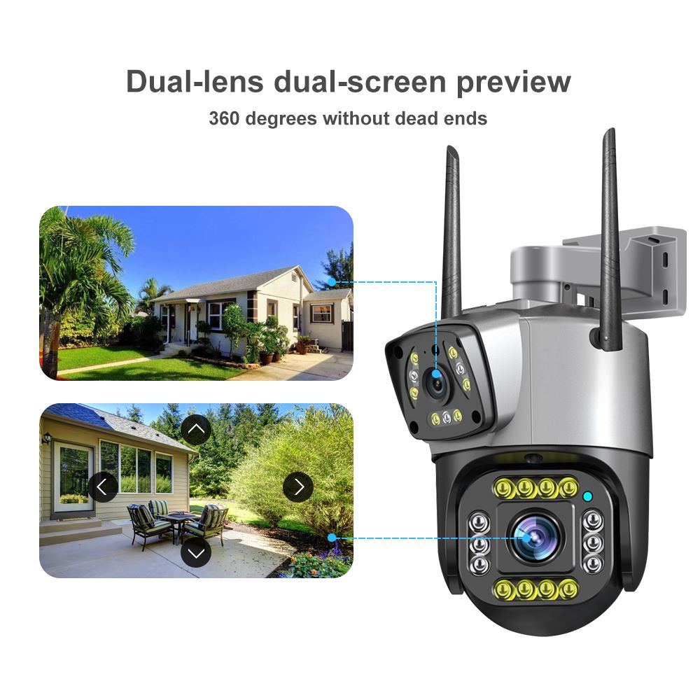 PTZ WIFI OUTDOOR DURAL LENS 2MP+2MP 4MP IN TOTAL DURAL IR LED COLORVU NIGHT VISION APP V380 PRO PTZ WIFI OUTDOOR DURAL LENS 2MP+2MP 4MP IN TOTAL DURAL IR LED COLORVU NIGHT VISION APP V380 PRO